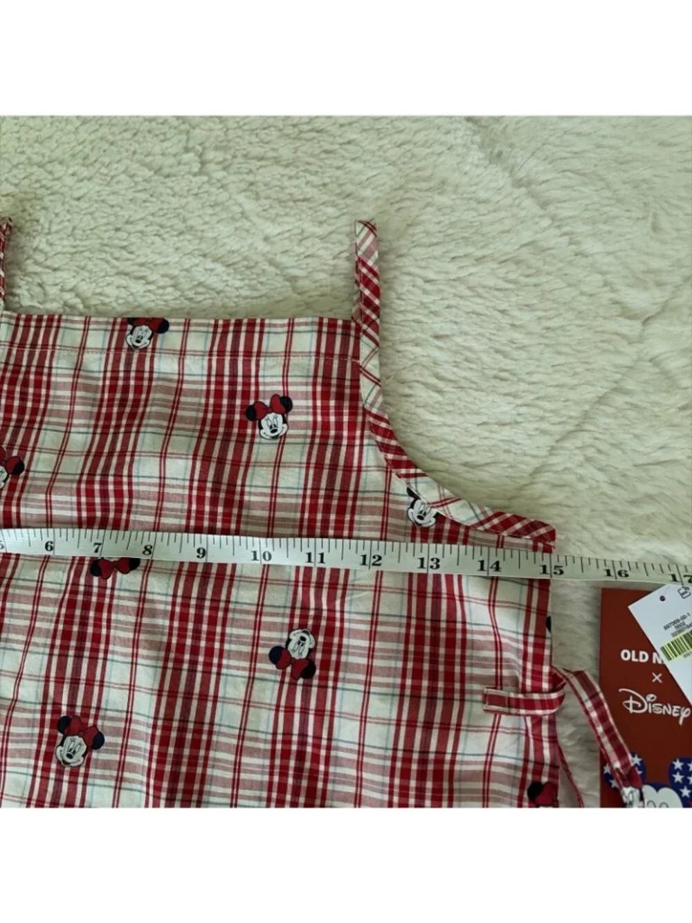 Disney Old Navy Collabs NWT 8 Medium Minnie Mouse Red Plaid Top